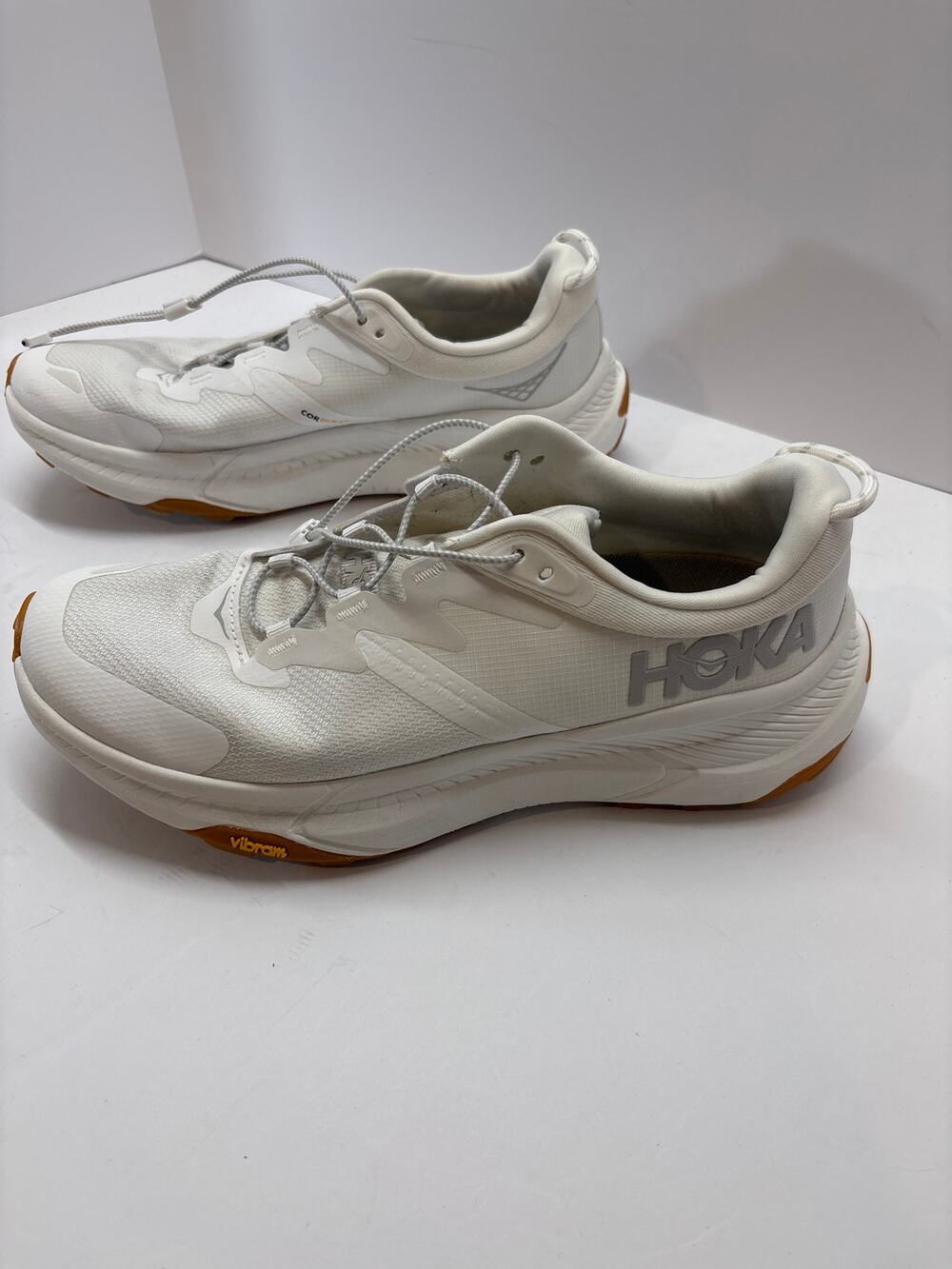 HOKA Transport Men’s Shoes White Gray Vibram Size 8.5